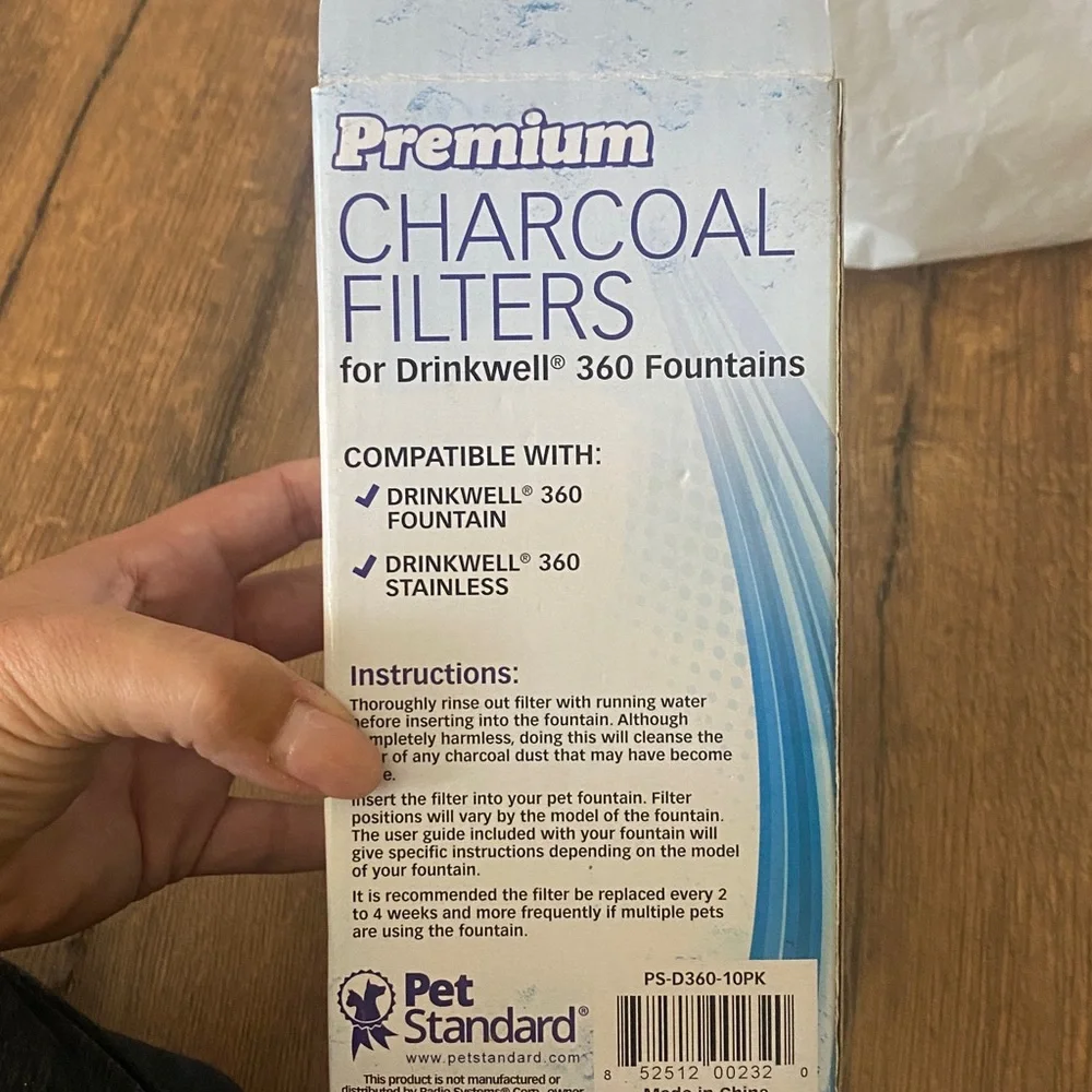 Pet Standard Charcoal Filters for Drinkwell 360 fountain